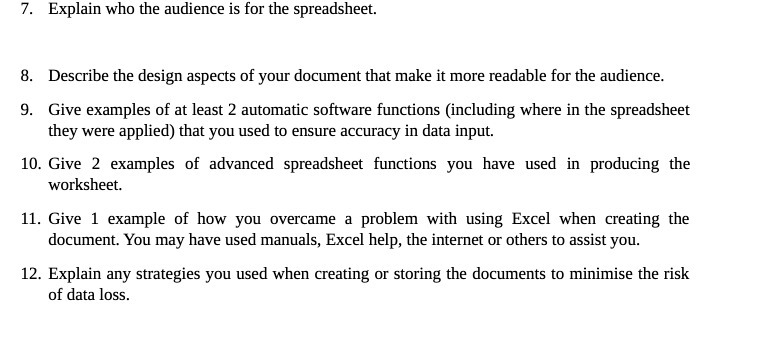 the design aspects of your document that make it more readable for