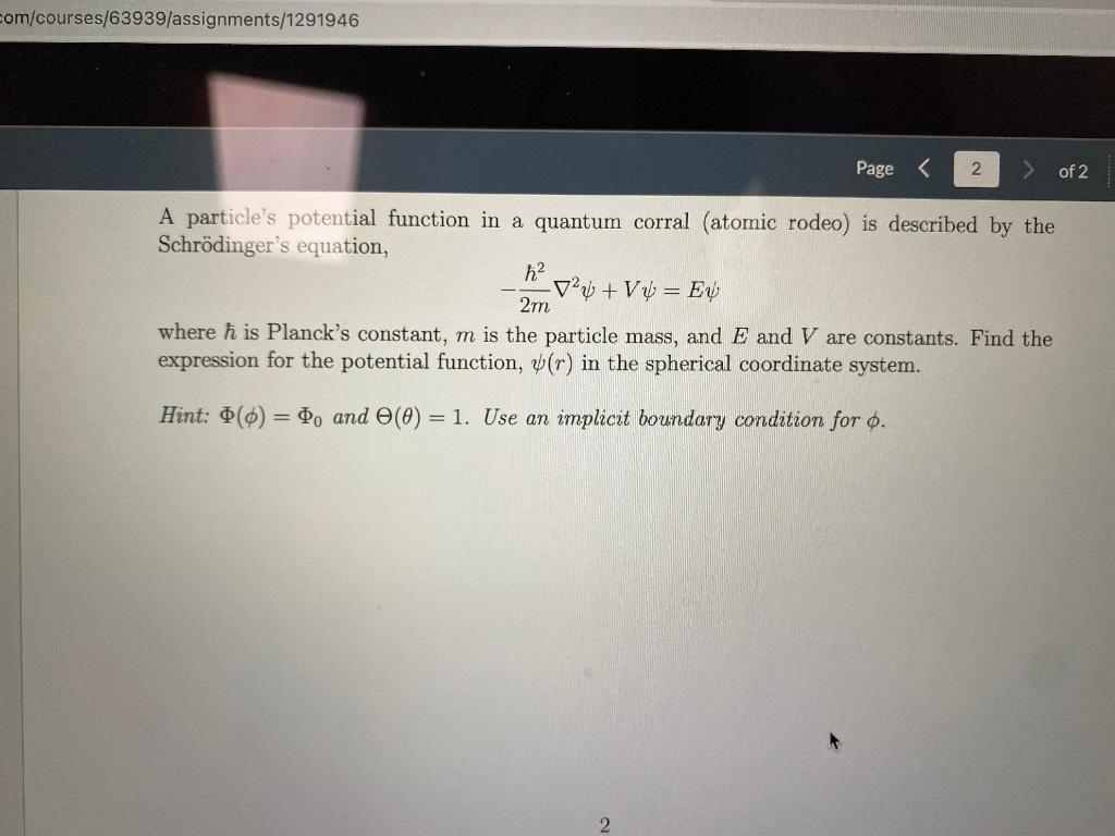is described by the Schrdinger's equation, + Eqp 2m where h is