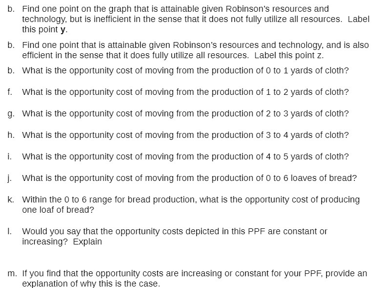 Robinson's resources and technology, but is inefficient in the sense that it