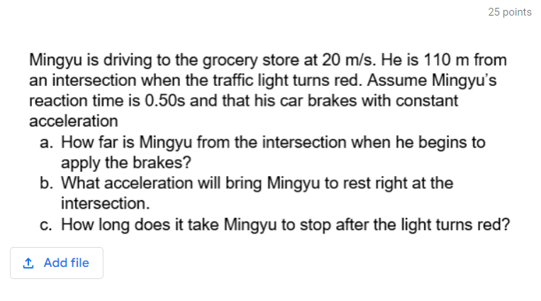 is the rock in the air, from the instant it is released