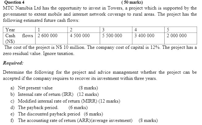 invest in Towers, a project which is supported by the government to
