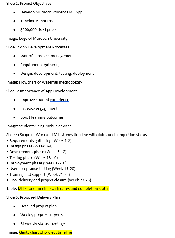 this unit. Description: You are a Project Manager at IT Development Company.