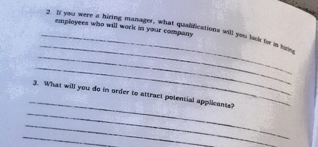 a separate sheet of paper. Make sure to ponder on your thoughts