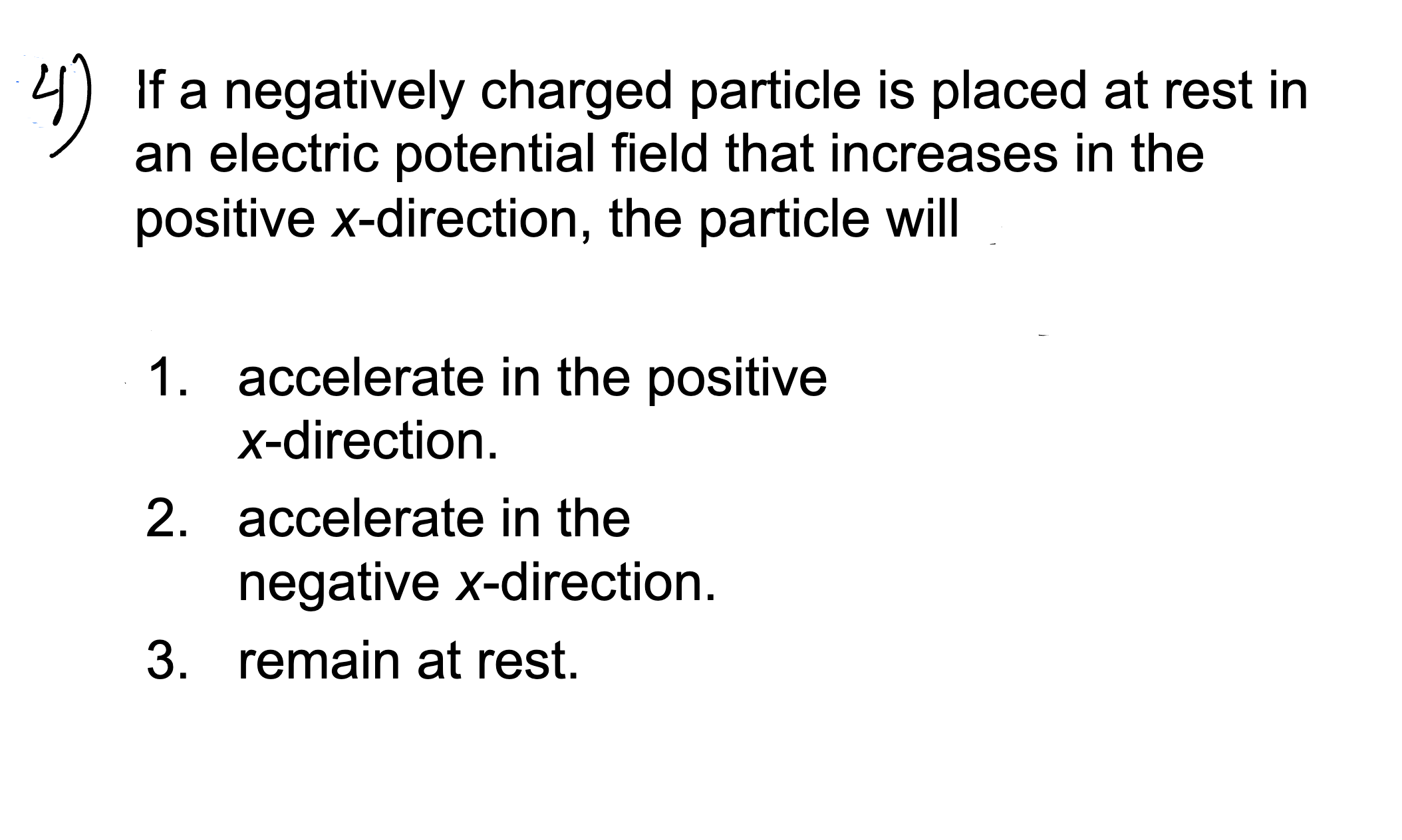 2. equal to the electric potential difference along the rightmost path. 3.