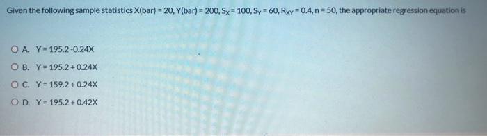 200, Sx - 100, Sy =60, Rxy = 0.4, n = 50,