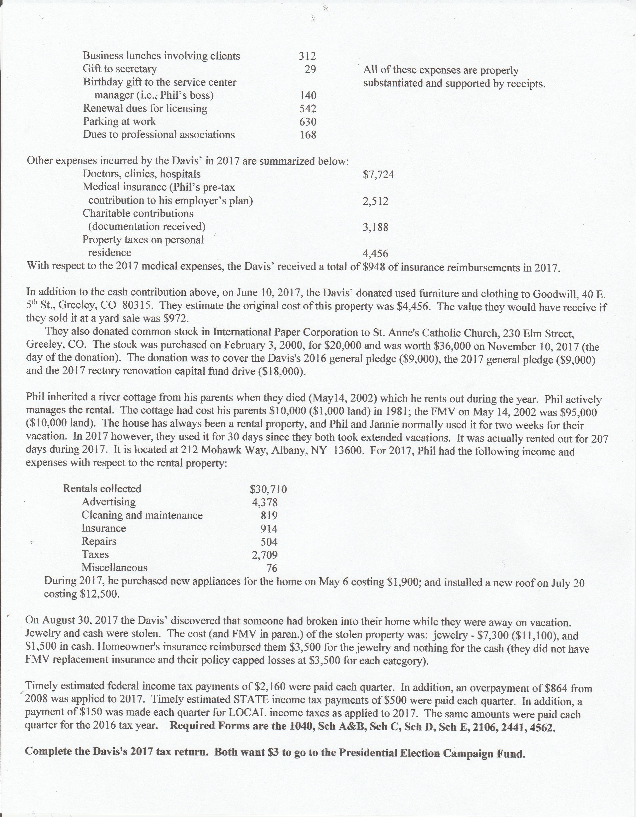 I need help filling out the correct documents for this tax