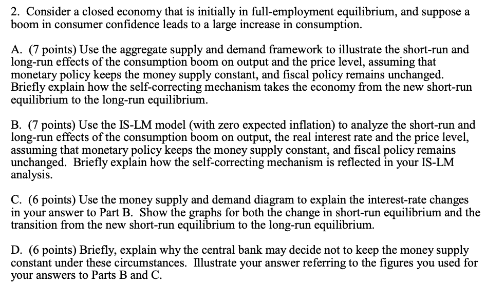 Please answer this question, thank you so much! 2. Consider a closed