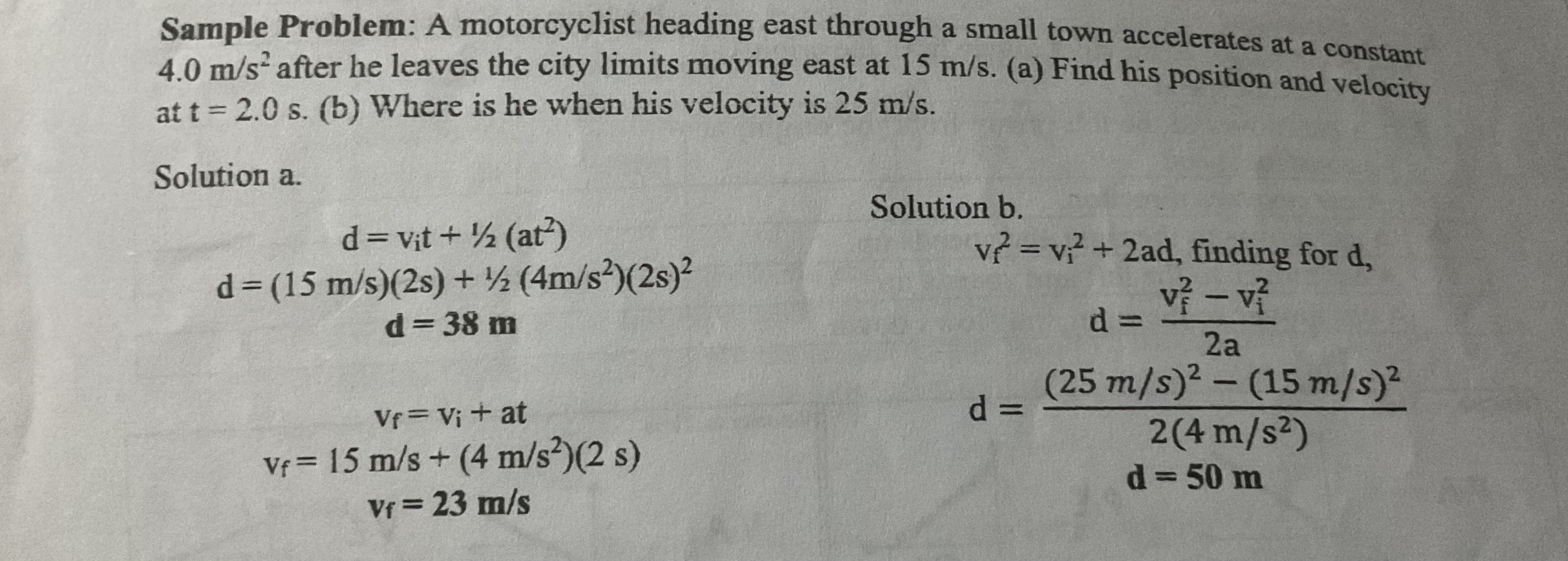 examples belowplease explain also how can I easily determine the position, velocity