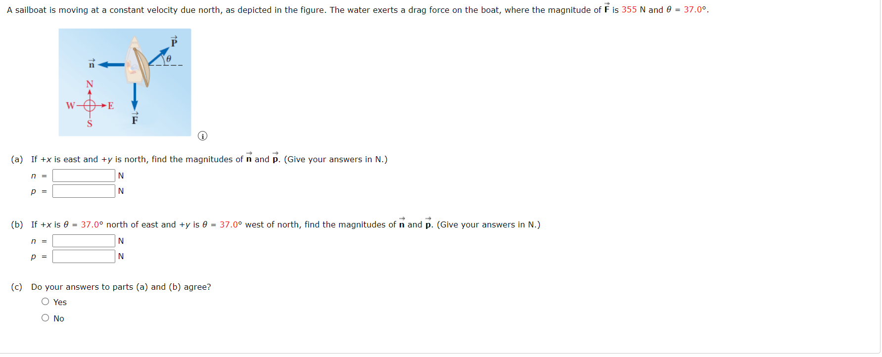 on the car. magnitude N direction ---Select_. v (b) Calculate the net