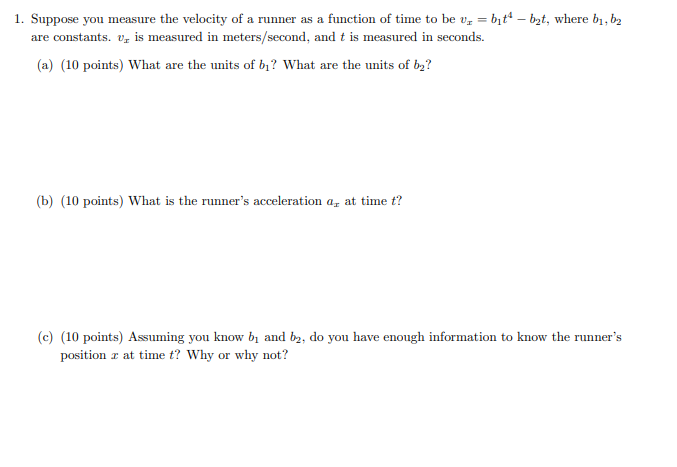 Please help me answer the following Physics question: 1. Suppose you measure
