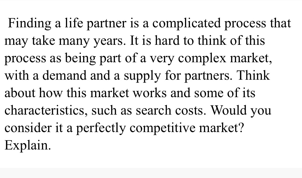  Finding a life partner is a complicated process that may take