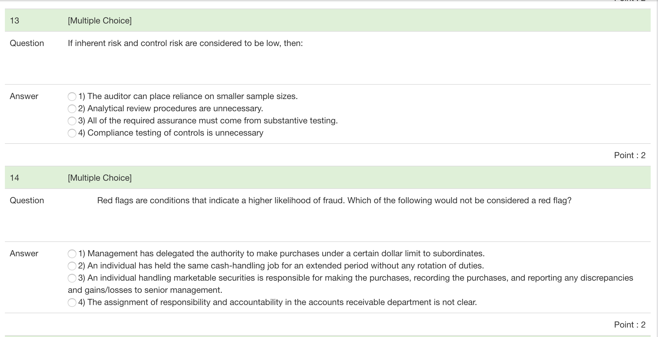 of economic data because the audit: 772) C73) Guarantees that financial data