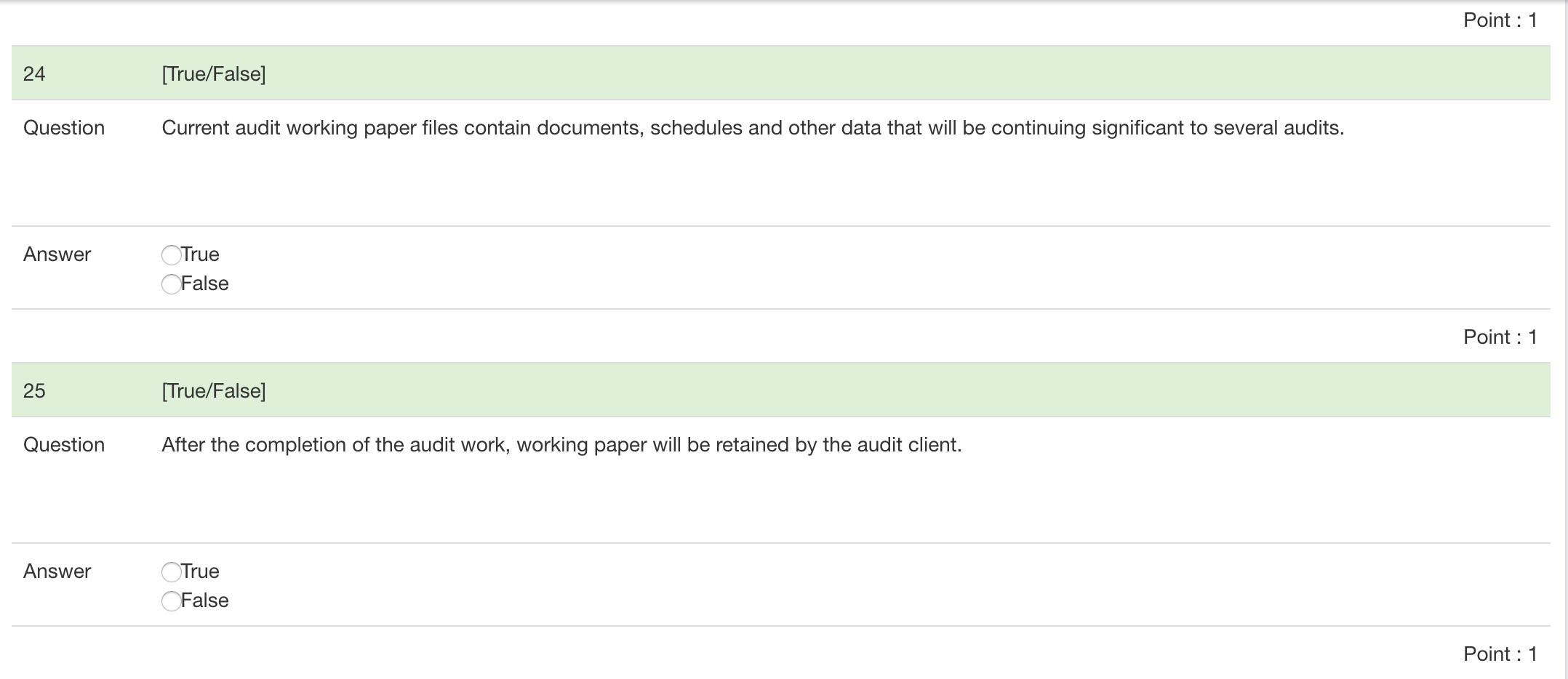 : 1 3 [Multiple Choice] Question The major reason an independent auditor