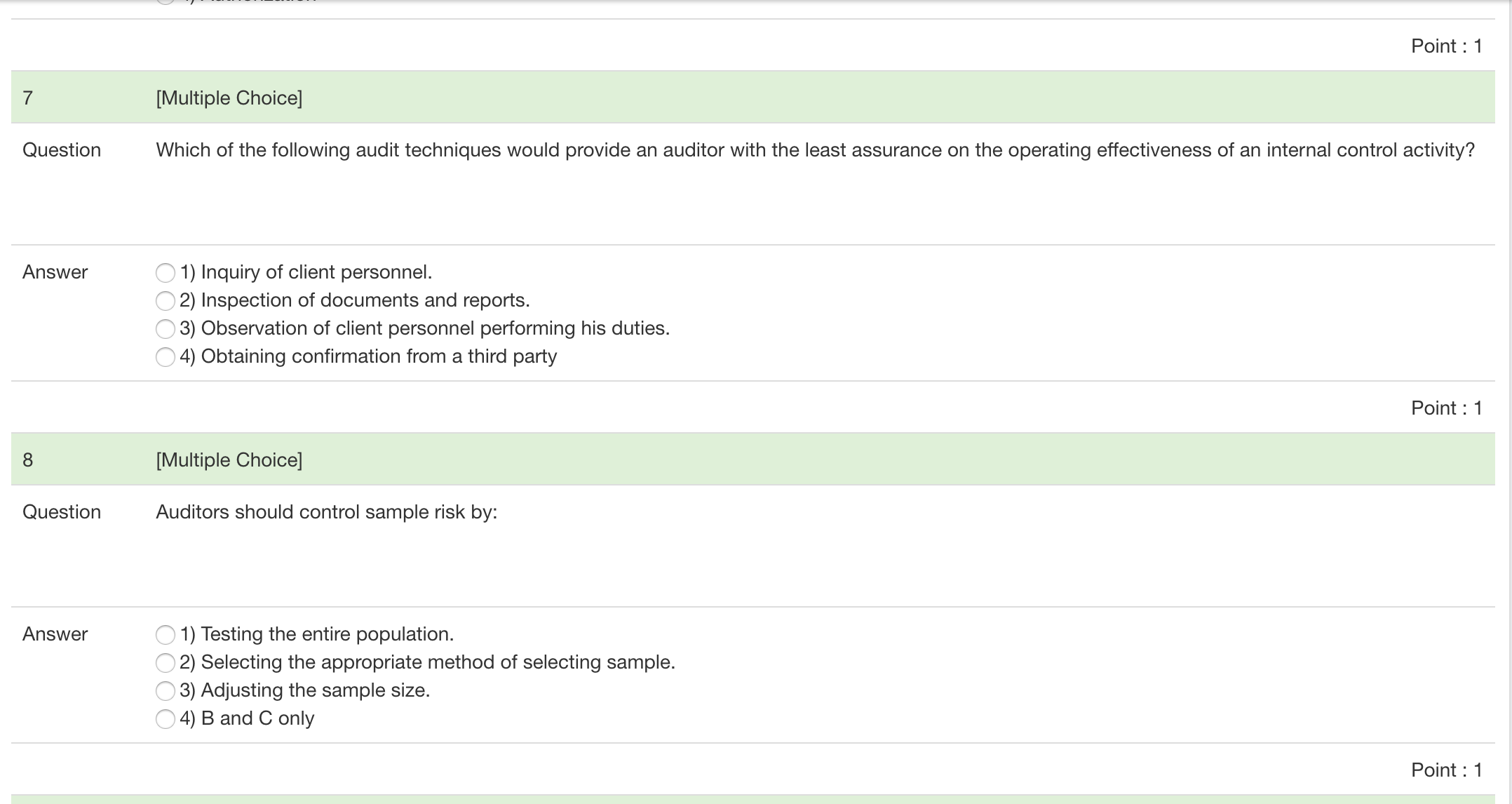 of kiting. A 2) Comparing a sample of shipping documents to related