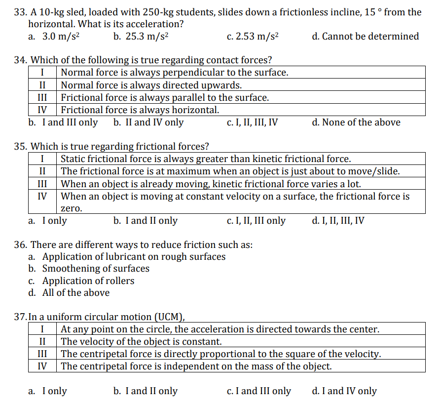Multiple Choice [2 pts each]. 1Write the CAPITAL LETTER of the correct