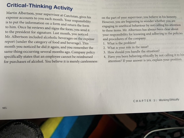 Have you been behaving ethically by not calling it to his attention?