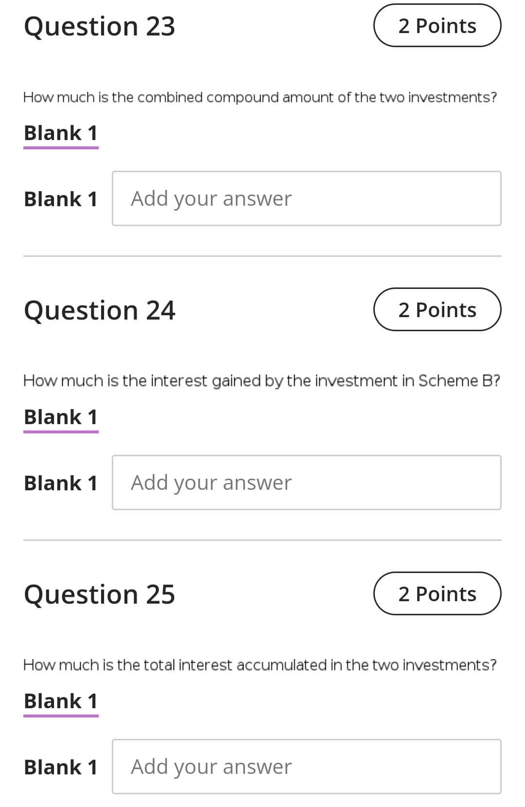 (P). comma separator for the answers. Round them in the nearest centavo.