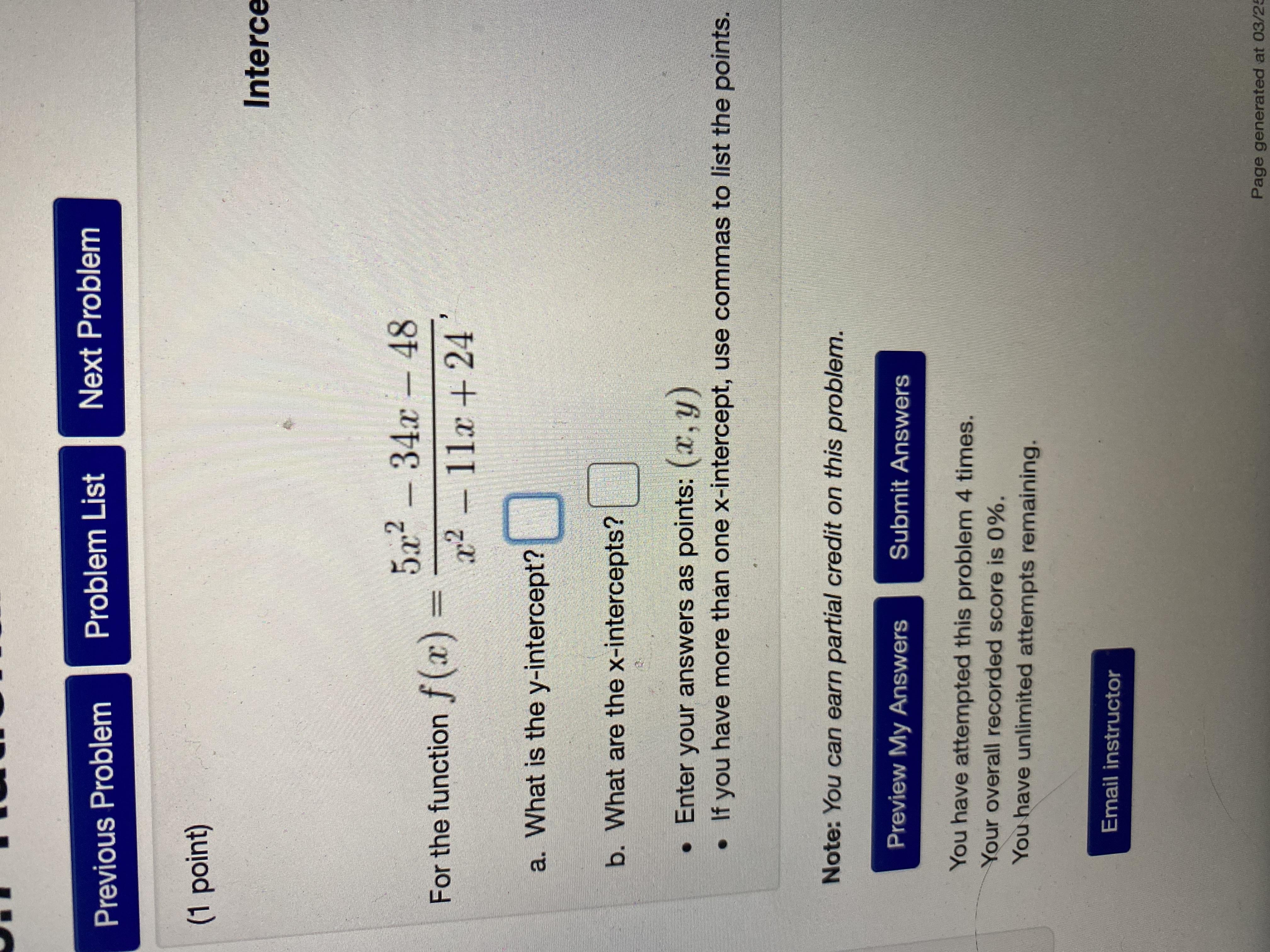 34x - 48 For the function f() = x2 - 11x +