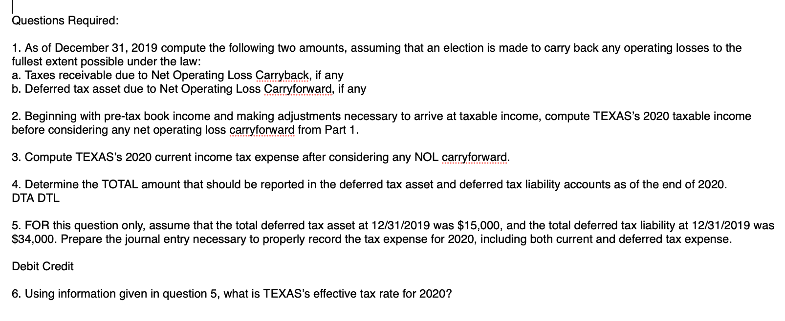 a two-year cumulative problem. This means that (unless otherwise indicated) you are