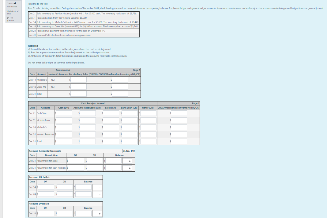 on account (Invoice # 5888) to T. Tager for $700 (cost $525)