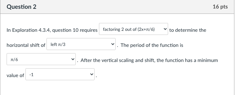 is 7/6 v After the vertical scaling and shift, the function has