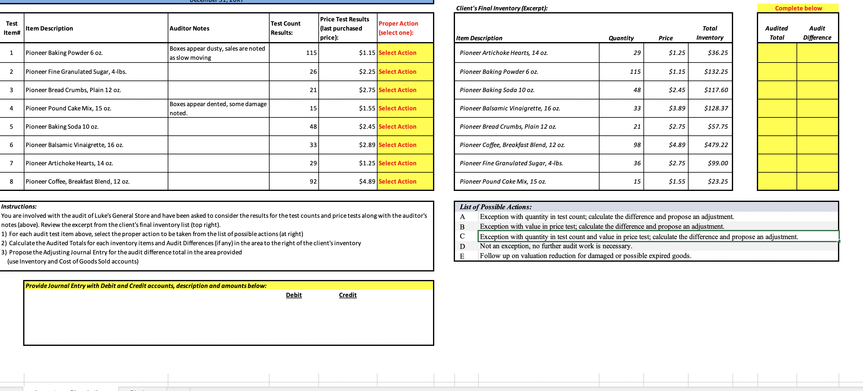 Please select the answer from the given choose to match each question
