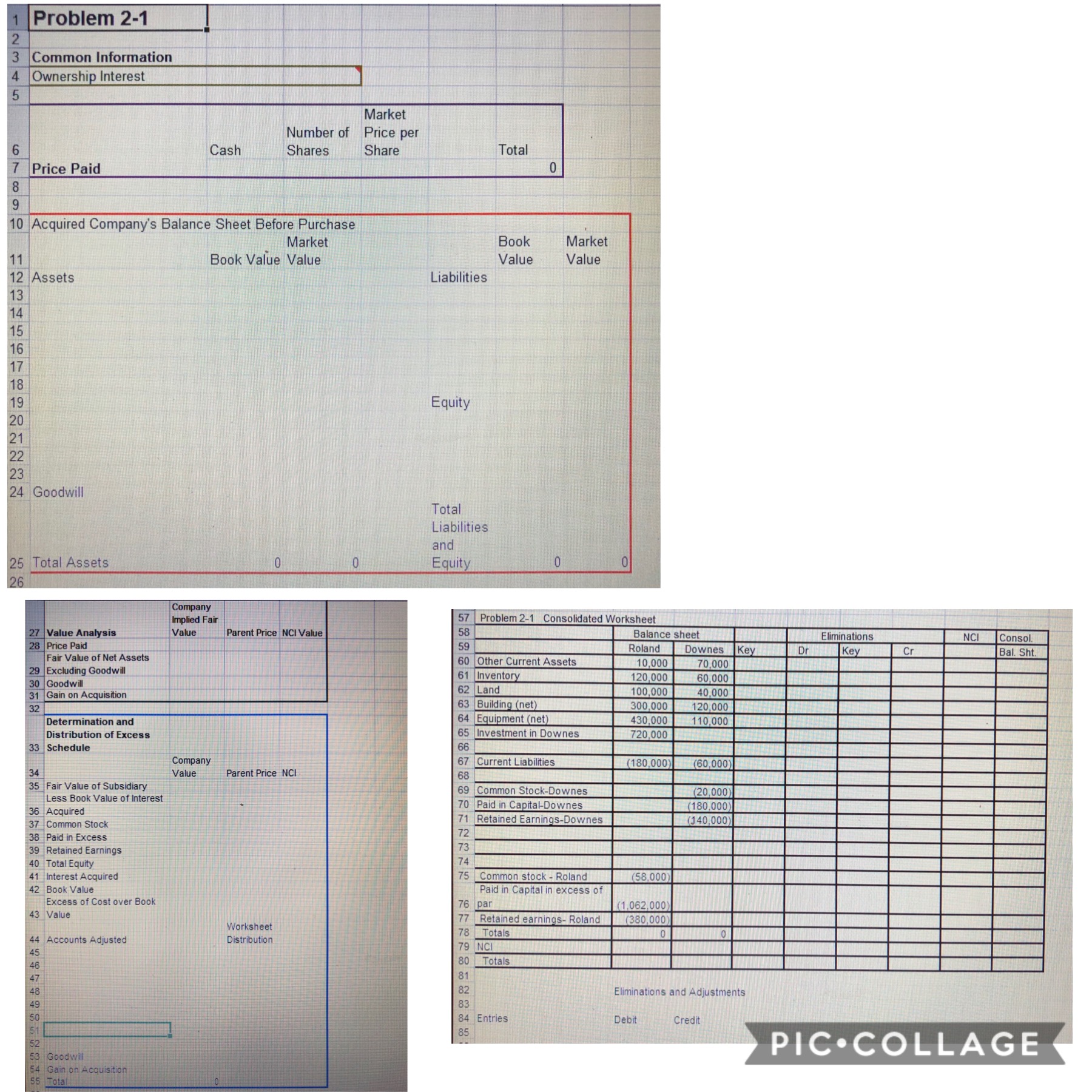 S Worksheer far Consolidated Balance Sheet 31, 15 2 3 6 7