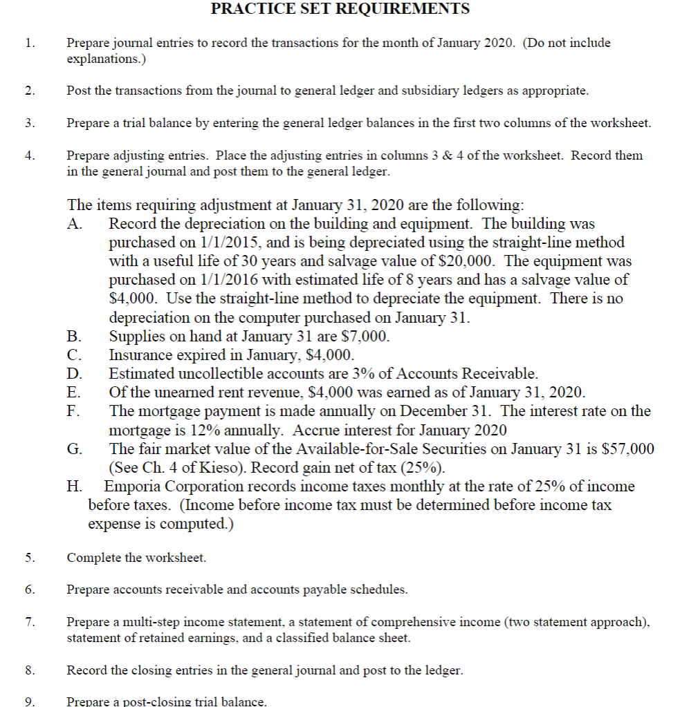 Number Number 101 Cash 280 Mortgage Payable 110 Accounts Receivable 300 Common
