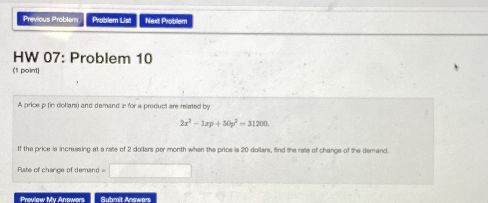  Previous Problem Problem List Next Problem HW 07: Problem 10 (1