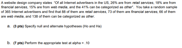 41% can be categorized as other". You take a random sample of