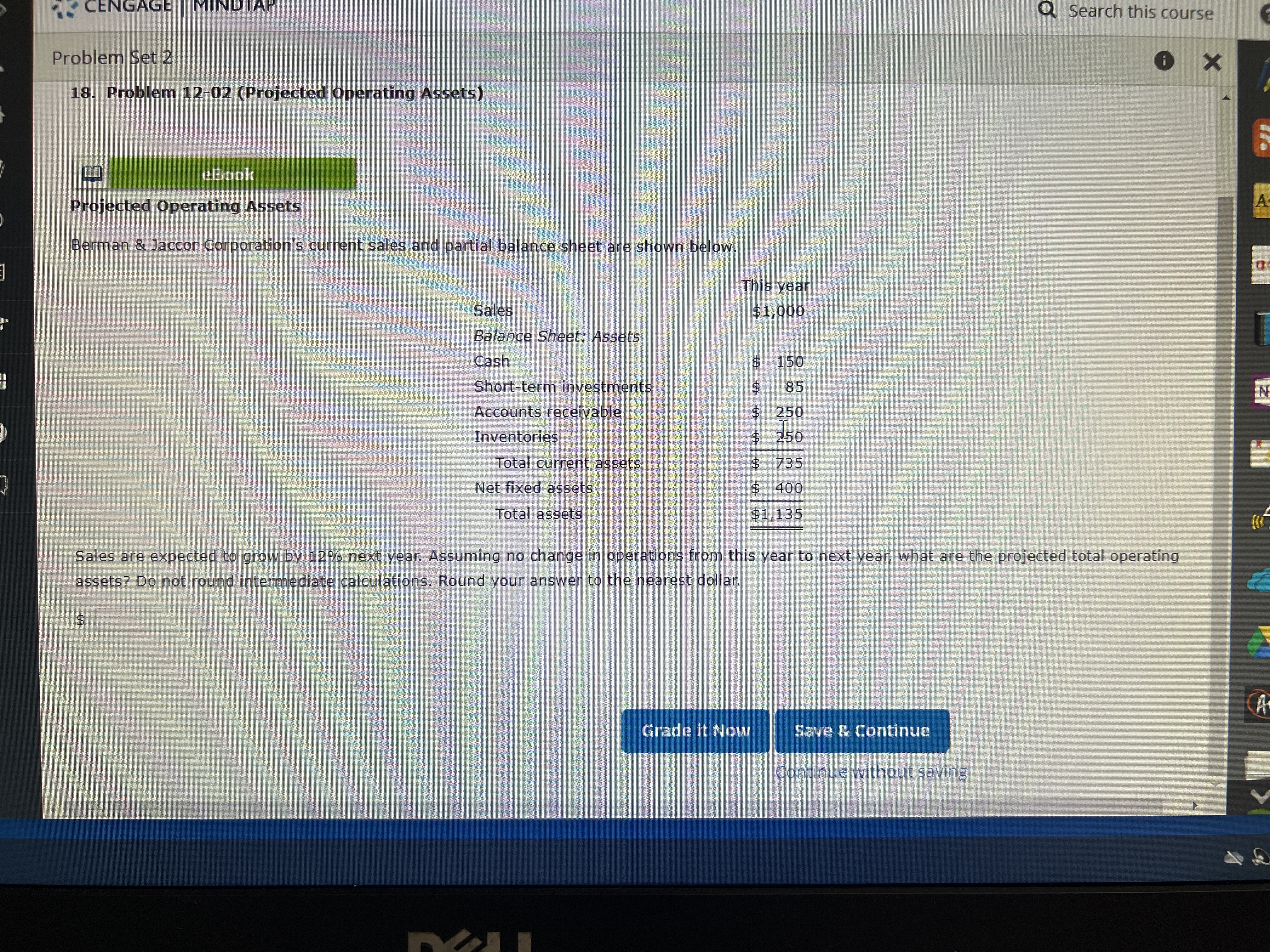  CENGAGE |MIND Search this course Problem Set 2 X 18. Problem