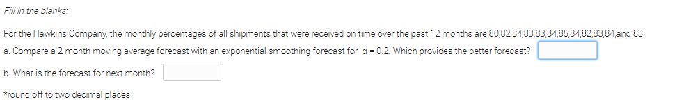 no significant trend, cyclical, or seasonal effect is Select the correct response.