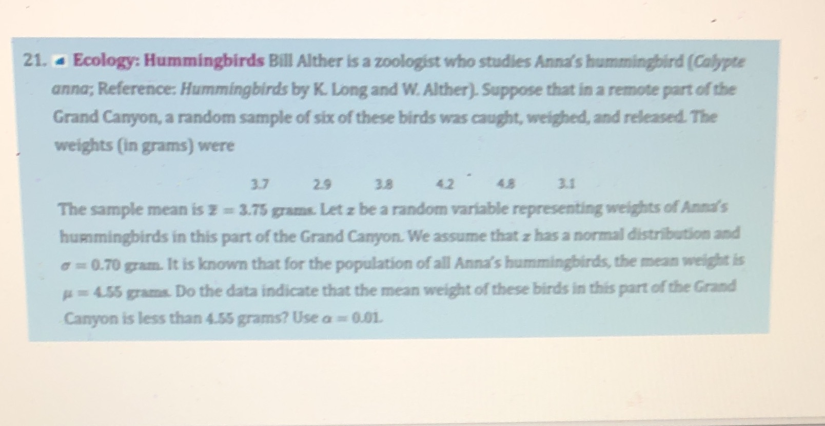 Reference: Hummingbirds by K Lmg and W Alther)- Suppe that a rervze