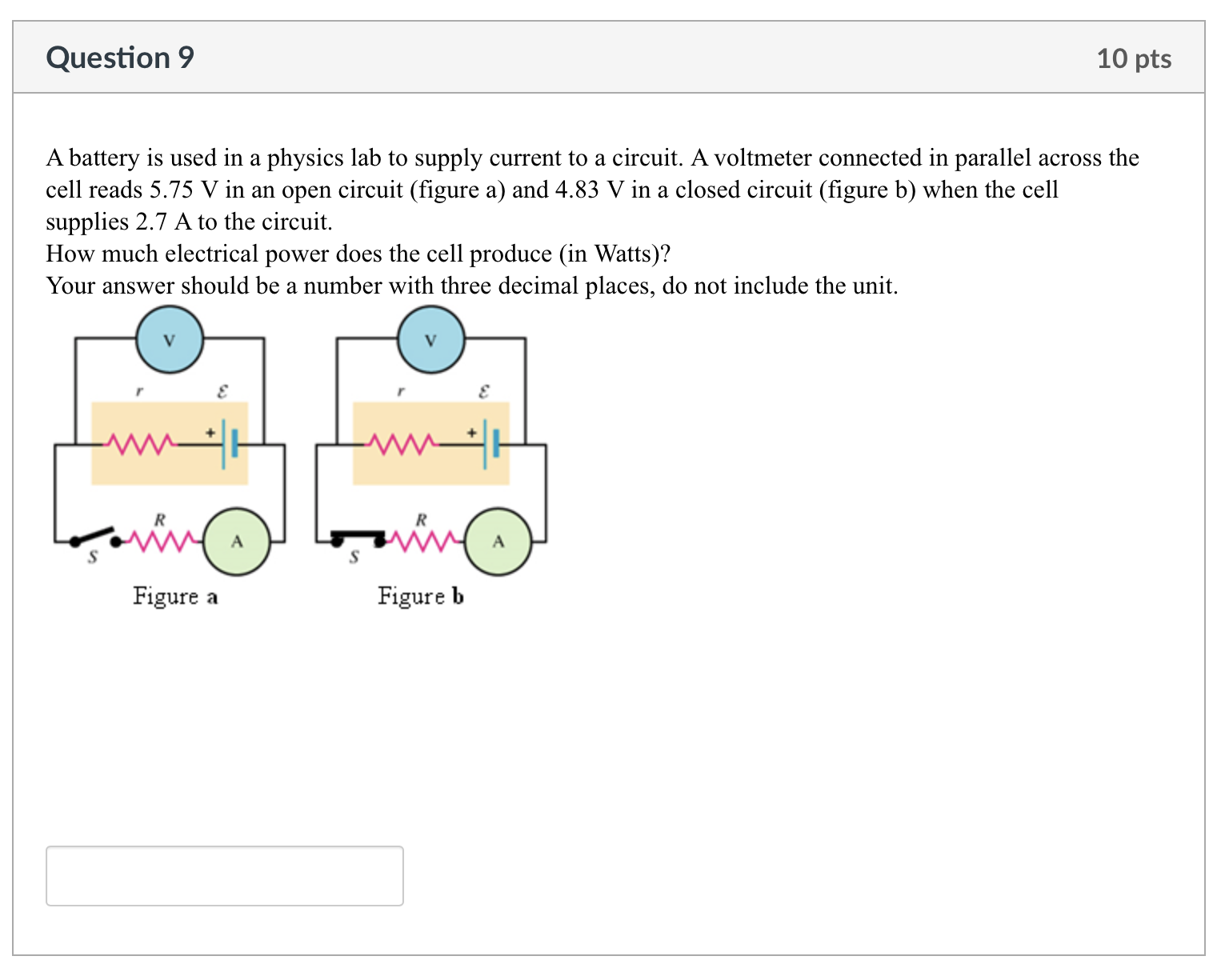 physics lab to supply 3.00 A to a circuit. A voltmeter connected