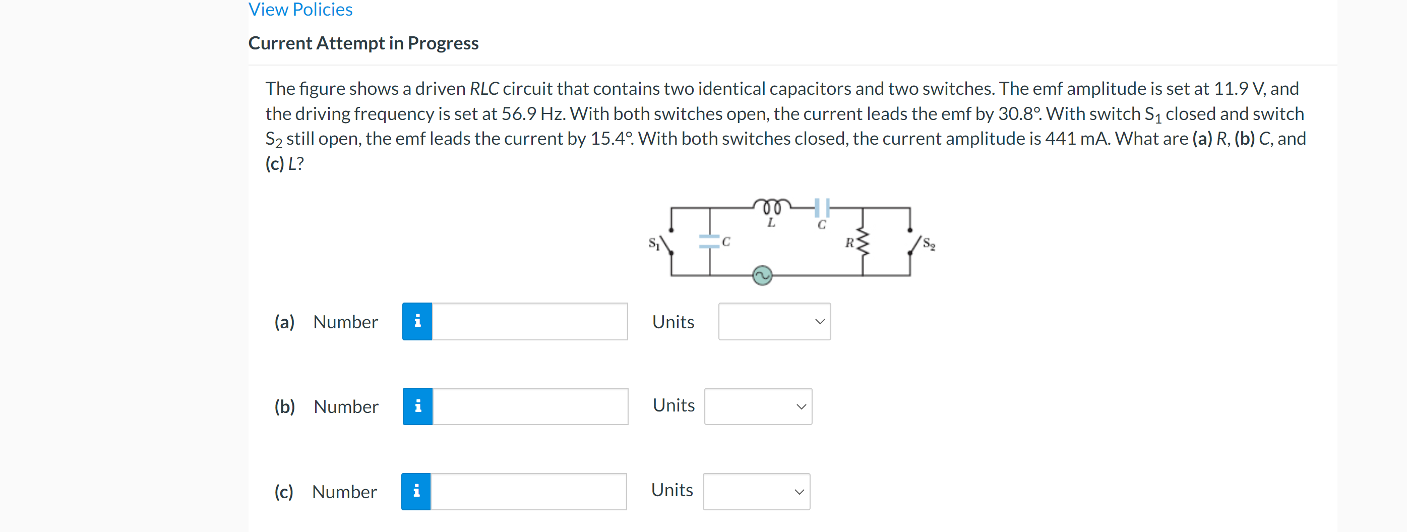 connected in series. The gure gives the impedance Z of the circuit