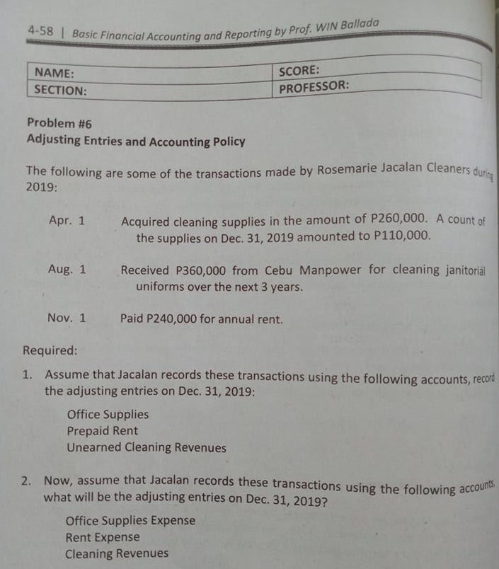 #1. 4-58 | Basic Financial Accounting and Reporting by Prof. WIN Ballada