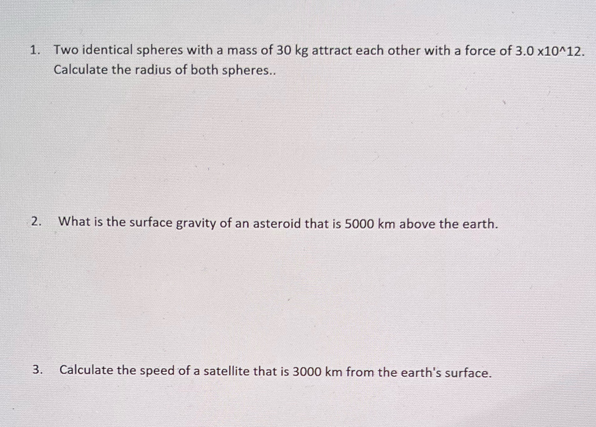 Please answer the following 3 questions if you could do it in
