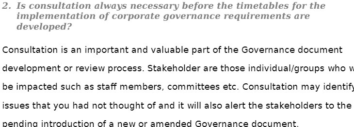 2. Is consultation always necessary before the timetables for the implementation