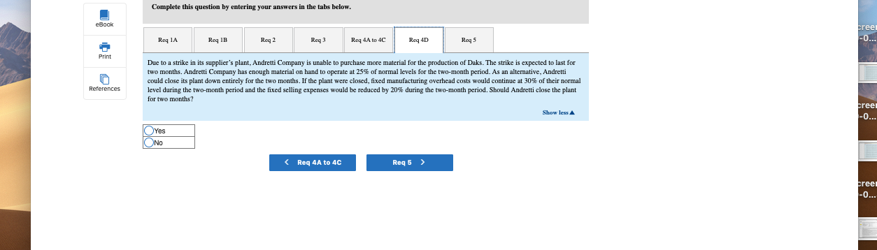 unit costs at this level of activity are given below: 10 points