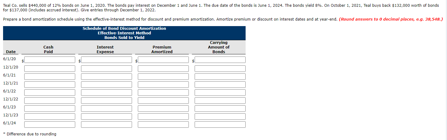 1, 2023. The bonds yield 12%. Give entries through December 31, 2021.
