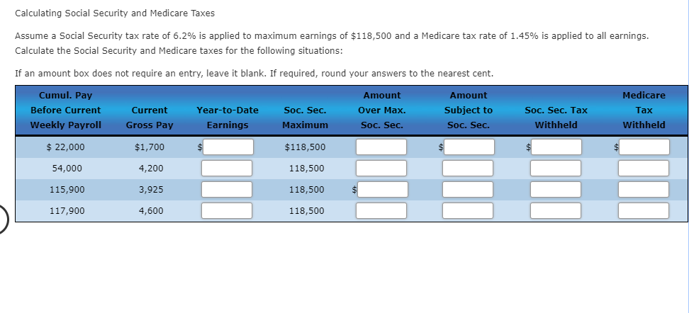 and Medicare as specified in the text. L. Determine the amount of