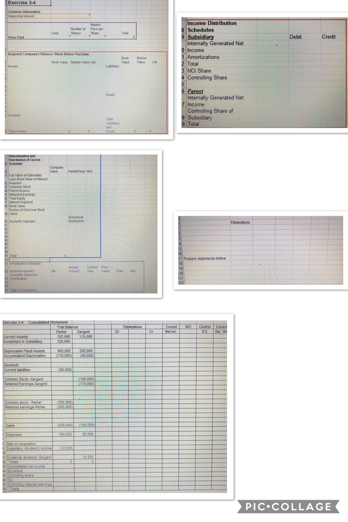 Exercise 3-4 Common Information Nurntt Of Shams Acquired Company's Balance Sheet Purchase