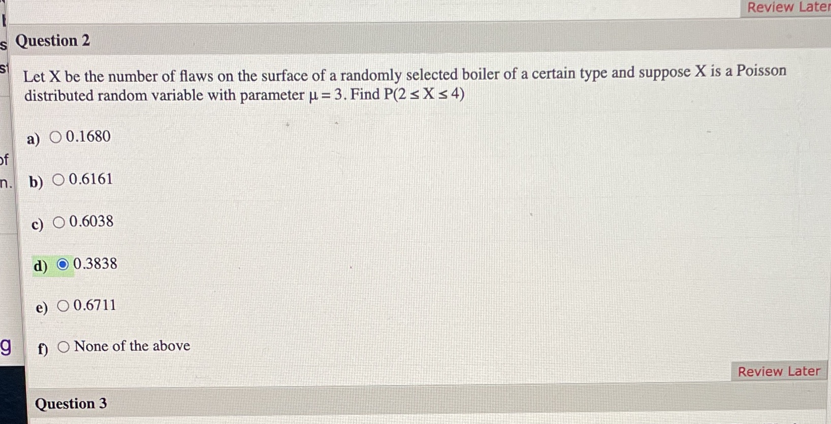 2. Wanted to know if my answer is correct or not Review