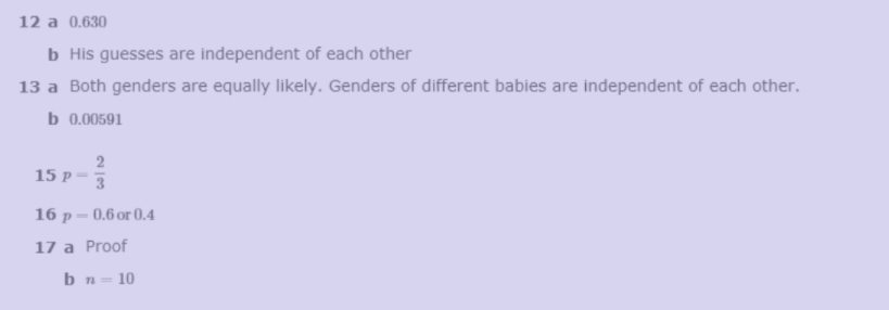 answer to each question, with an equal probability of guessing any answer