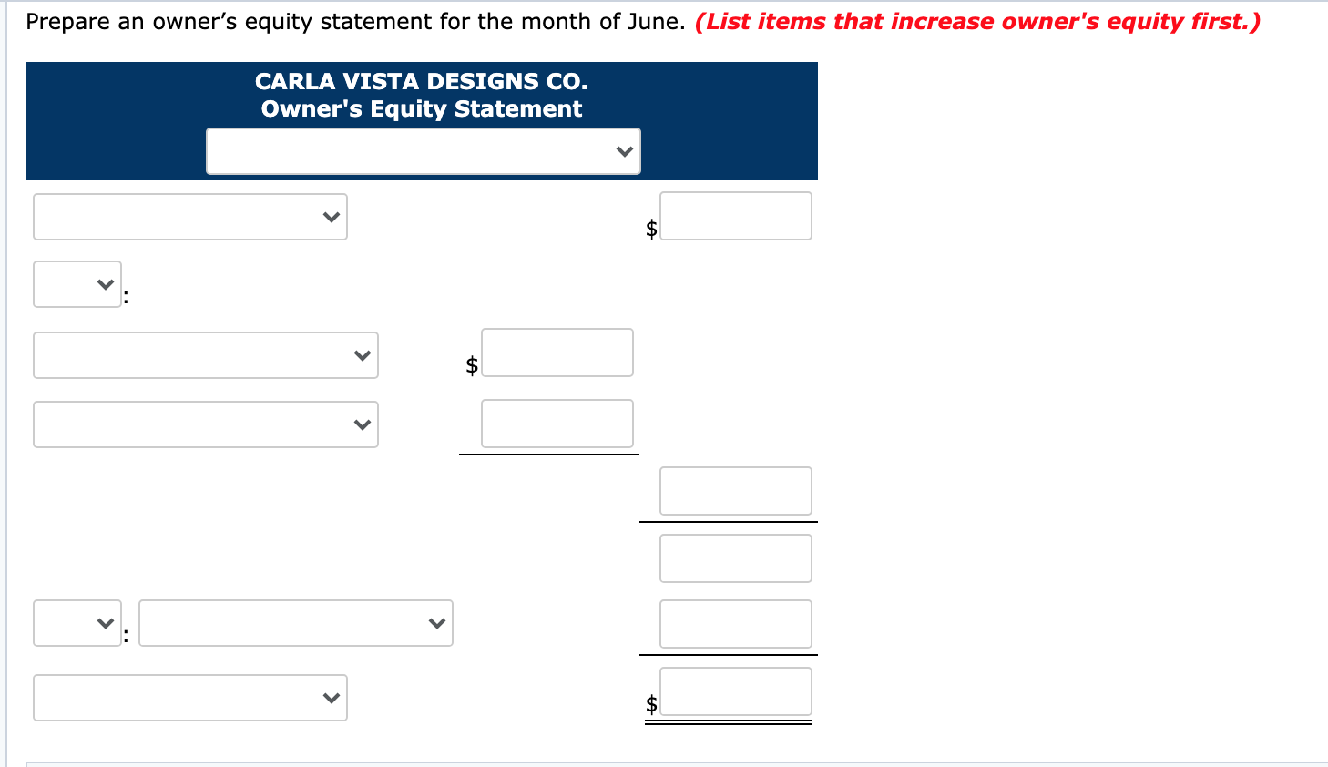 Problem 1-03A a1-a3,b1-b2 On June 1, Margaret Moore started Carla Vista