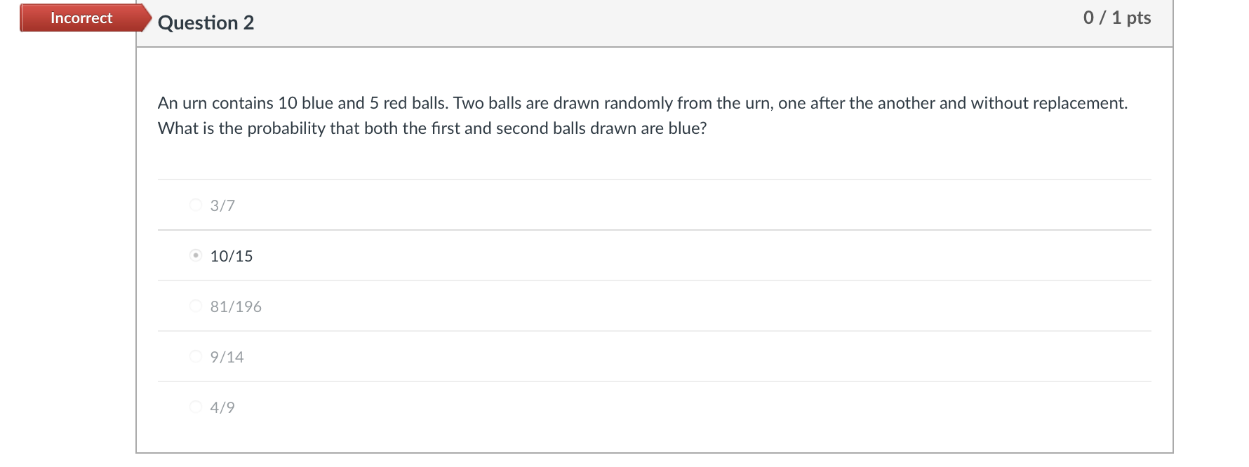 The probability that at least two successive outcomes are the same equals