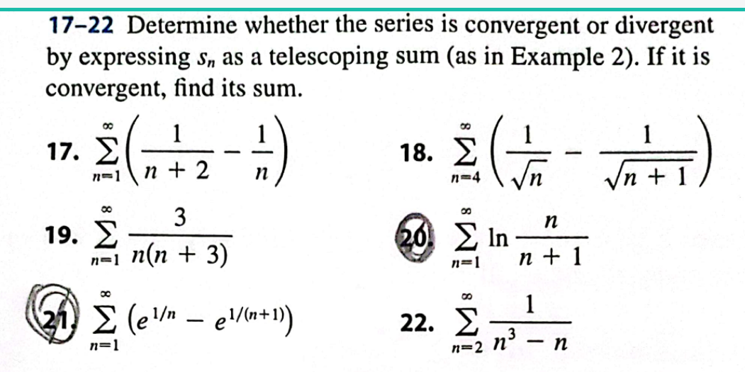 Determine whether the series is convergent or divergent by expressing s, as