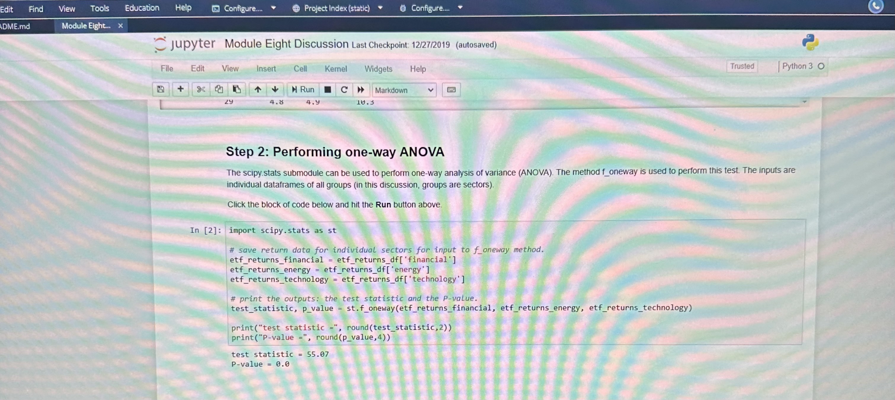 words.Report the level of significance.Include the test statistic and the P-value. See
