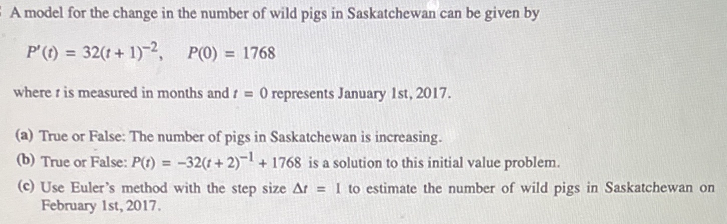 can someone help? A model for the change in the number of