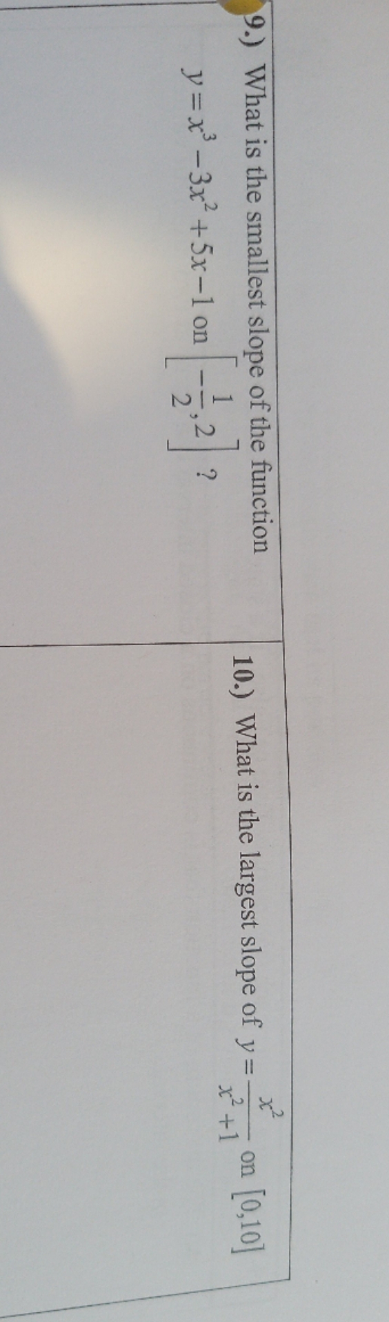 How do you find the slope for the problems? 9. ) What